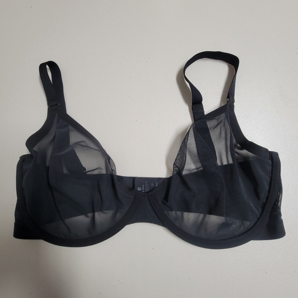 Cupp The Plunge Mesh Bra Size 34G In Black. - Picture 5 of 15